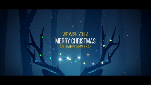 Videohive Christmas Deer 18928647 Openers template preview