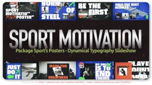 Videohive Sport Motivation Posters - Dynamical Typography Slideshow Openers template preview