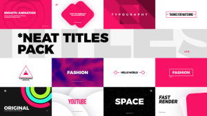 Videohive Neat Titles Pack Titles template preview