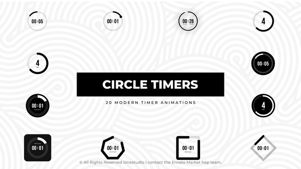 Videohive Circle Timers Elements template preview