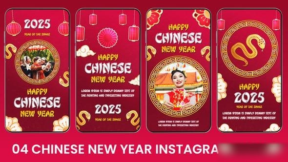 Videohive Elegant Chinese New Year Instagram Stories Pack Elements template preview