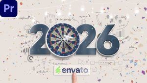 Target New Year | MOGRT Premiere Pro template preview