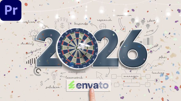 Target New Year | MOGRT Premiere Pro template preview