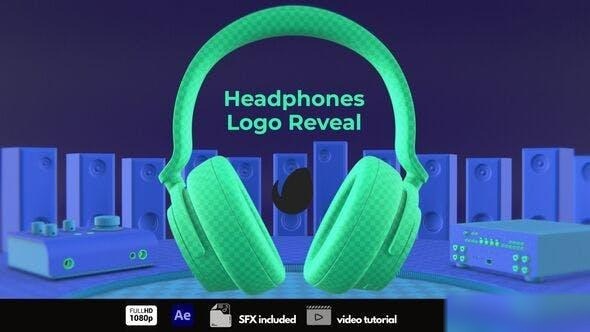 Videohive Headphones Logo Reveal Logo Stings template preview