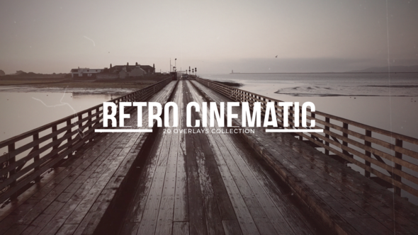 Videohive 20 Cinematic Retro Overlays Elements template preview