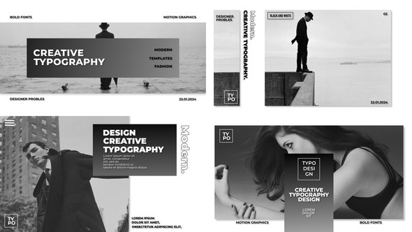 Videohive Typography Slides 53635154 Titles template preview