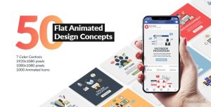 Flat Animated Design Concepts Video Displays template preview