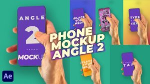 Videohive Mobile Phone Mockup Pack - Angle 2 Elements template preview
