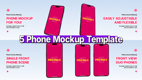 Videohive Phone Mockup Pack 57674915 Product Promo template preview