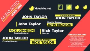 Animation Lower Third Video Displays template preview