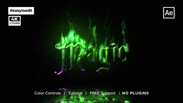 Videohive Magic Fire Logo 48140876 Logo Stings template preview