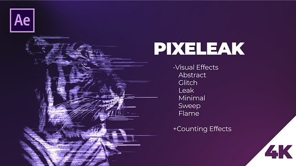 Videohive Pixeleak | Effects Pack Logo Stings template preview