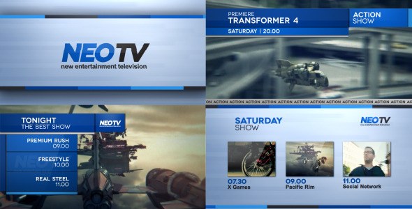 Broadcast Lines Pack Video Displays template preview