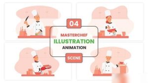 Videohive MasterChef Illustration Animation Scene Elements template preview