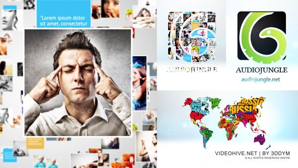 Videohive Mosaic Logo Sting Logo Stings template preview
