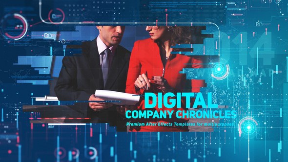 Videohive Digital Company Chronicles Video Displays template preview