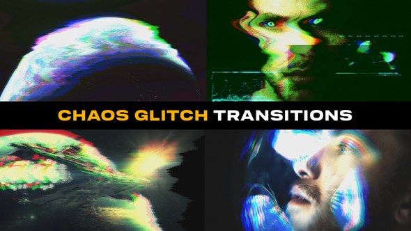 Videohive Chaos Glitch Transitions | After Effects Elements template preview