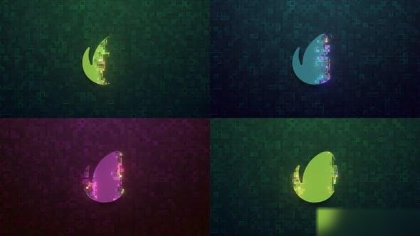 Videohive Pixel Scan Logo Reveal 3 in 1 Logo Stings template preview