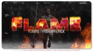 Videohive Flaming Typography Pack Titles template preview