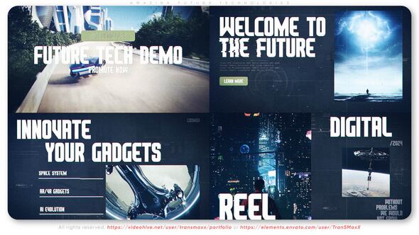 Videohive Amazing Future Technologies Video Displays template preview