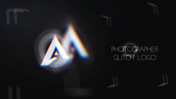 Videohive Minimal Photographer Glitch Logo Logo Stings template preview