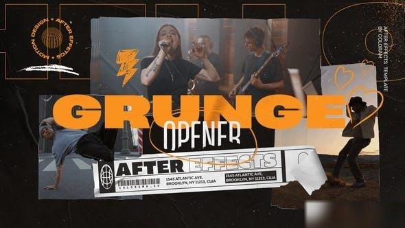 Videohive Grunge Collage Opener Openers template preview