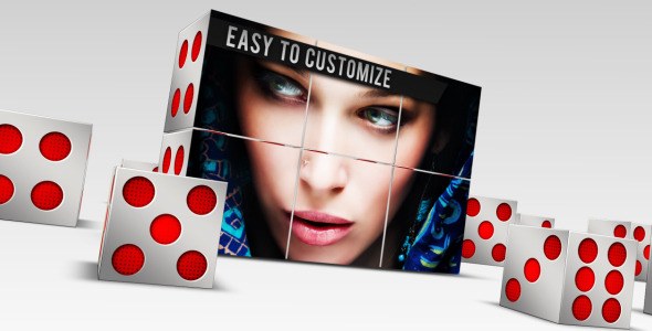 Videohive 3D Dice Presentation Video Displays template preview