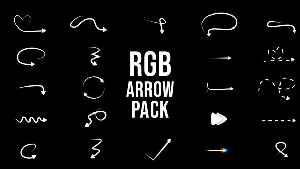 Videohive RGB Arrow Pack Elements template preview