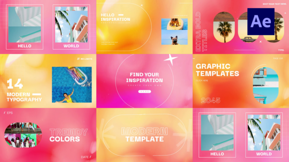 Videohive Colorful Animation Typography 48055667 Product Promo template preview