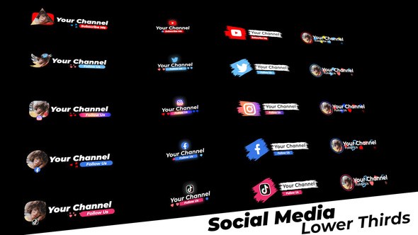 Videohive Social Media Lower Thirds 28788389 Elements template preview