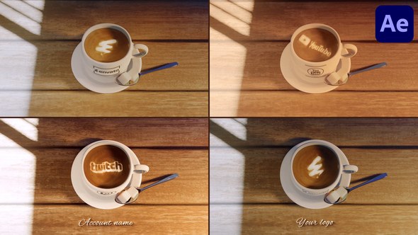 Videohive Coffee Logo Reveal for After Effects 55654321 Logo Stings template preview