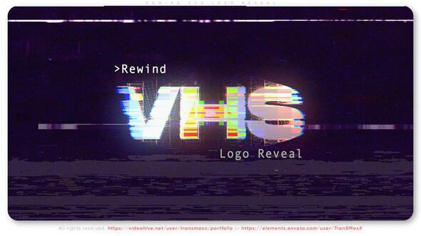 Videohive Rewind VHS Logo Reveal Logo Stings template preview