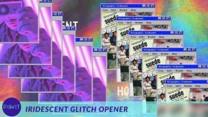 Videohive Iridescent Holographic Glitch Opener Openers template preview