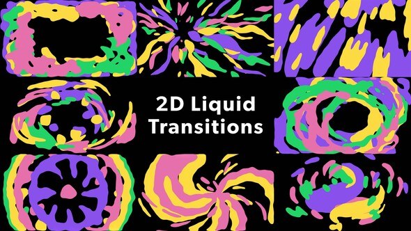 Videohive Abstract Liquid Transitions Elements template preview