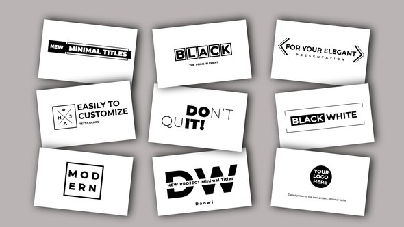 Videohive Minimal Titles | After Effects 43737468 Titles template preview