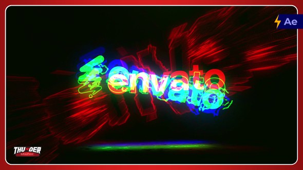 Videohive Energetic Glitch Logo Reveal Logo Stings template preview