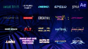 Cartoon Unique Titles | After Effects Video Displays template preview