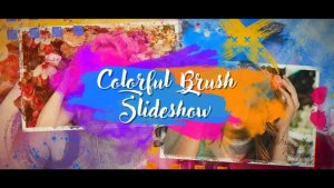 Colorful Brush Slideshow Video Displays template preview