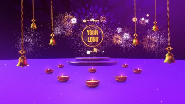 Videohive Happy Diwali Intro Logo Stings template preview