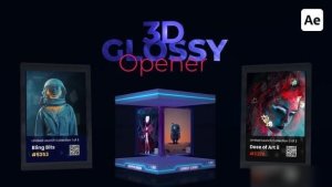 Videohive 3D NFT Glossy Opener Openers template preview