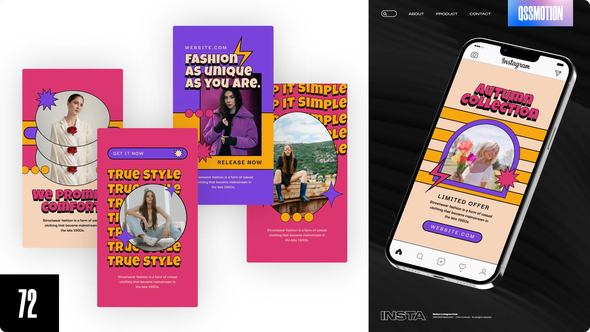Videohive Lovely Fashion Stories Video Displays template preview
