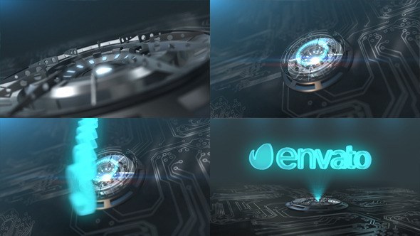 Videohive Hi-Tech Hologram Logo Logo Stings template preview