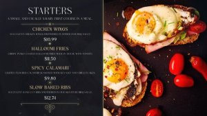 Luxury Restaurant Menu Slides Video Displays template preview