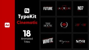 Videohive Typo Kit Cinematic Titles for After Effects Titles template preview