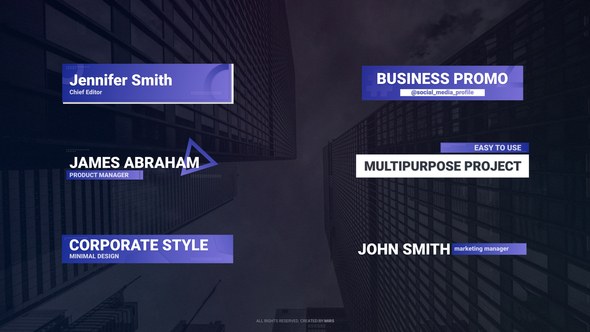 Videohive Lower Thirds: Business Elements template preview