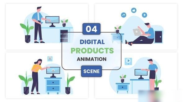 Videohive Manufacture Digital Products Concept Illustration Scene