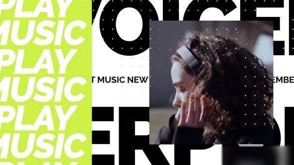 Videohive Youtube Music Slideshow Openers template preview