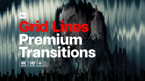 Videohive Premium Transitions Grid Lines Elements template preview