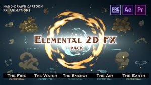 Elemental 2D FX pack Video Displays template preview