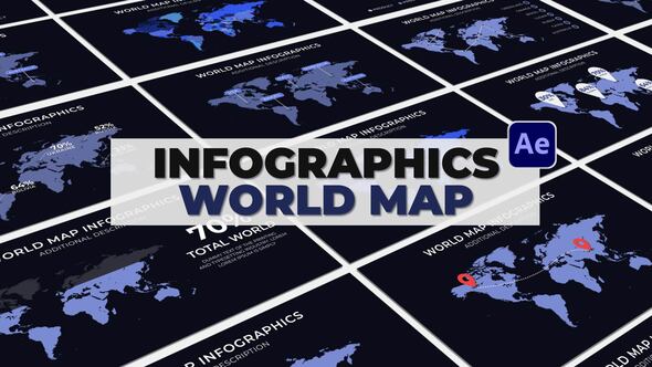 Videohive Infographics World Map Infographics template preview